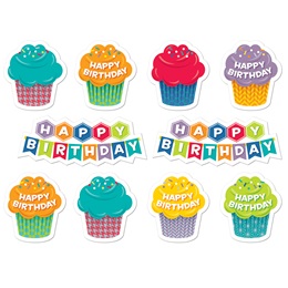 Cupcake Happy Birthday Stickers