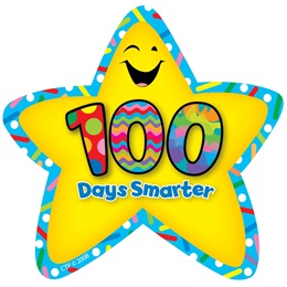 100 Days Star Badges - 36/pkg