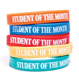 Student of the Month Wristband Assortment, 25/pkg