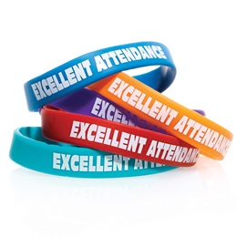 Excellent Attendance Silicone Wristband