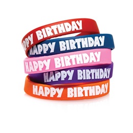 Happy Birthday Silicone Wristband