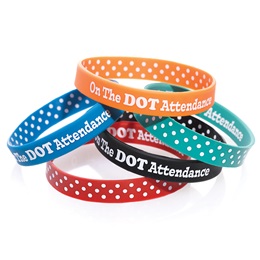 Two Way Wristband - On the Dot Attendance, Assortment, 25/pkg