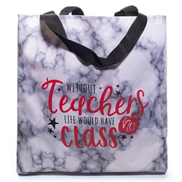 Without Teachers Life Would Have No Class Marbled Tote Bag