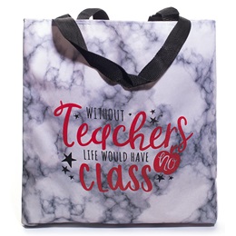 Without Teachers Life Would Have No Class Marbled Tote Bag