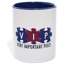 White Ceramic Coffee Mug - VIP (Very Important Piece)