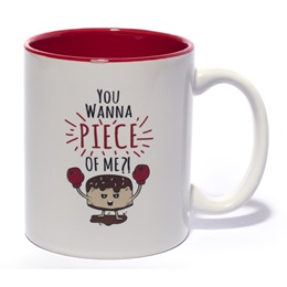 White Ceramic Coffee Mug - You Wanna Piece of Me?