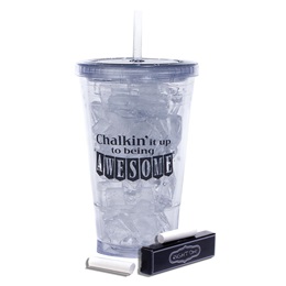 Chalkboard Tumbler - "Chalkin' It Up to Being Awesome"