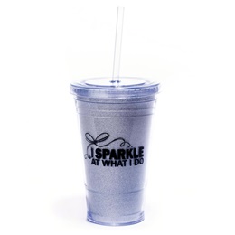 "I Sparkle..." Tumbler with Glitter Insert