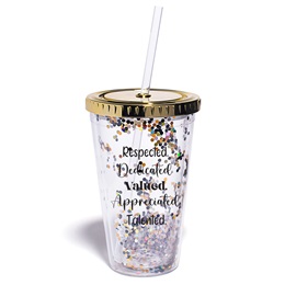 Holographic Gold Glitter Tumbler - Valued