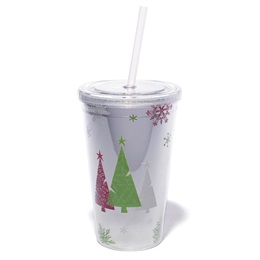 Deluxe Holiday Tumbler - Three Christmas Trees