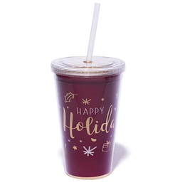 Deluxe Holiday Tumbler - Happy Holidays