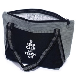 Black Cooler Tote - Keep Calm and Teach On