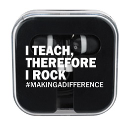 Ear Buds in Case - I Teach Therefore I Rock