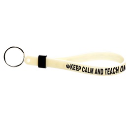 Wristband Key Chain - Keep Calm and Teach On