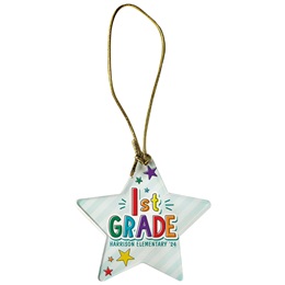 Full-color Custom Star Holiday Ornament - 1st Grade