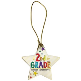 Full-color Custom Star Holiday Ornament - 2nd Grade