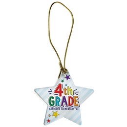 Full-color Custom Star Holiday Ornament - 4th Grade