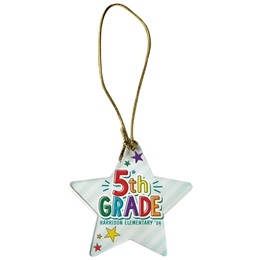 Full-color Custom Star Holiday Ornament - 5th Grade
