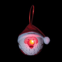 Light-up Custom Santa Ornament