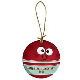 Full-color Custom Round Holiday Ornament - Smiley Face