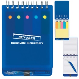 Spiral Jotter With Sticky Notes, Flags, and Pen