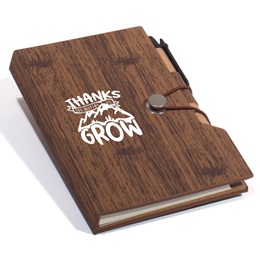 Thanks For Helping Us Grow Wood Grain Notebook