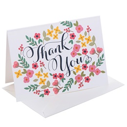 Floral Thank You Note Cards