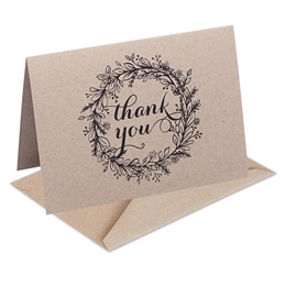 Kraft Thank You Note Cards