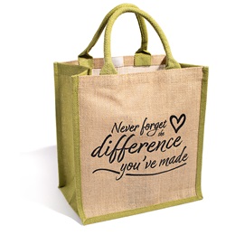 Jute Tote Bag - Never Forget the Difference You've Made