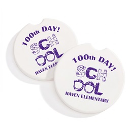2.5625 in Stone Car Coaster Set, 2 per package