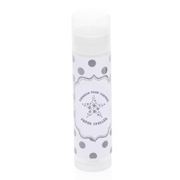 Lip Balm With Custom Wrapper - Silver Dots