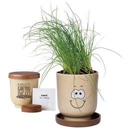 Happy Face Chive Planter - We Appreciate You. Can You Dig It?