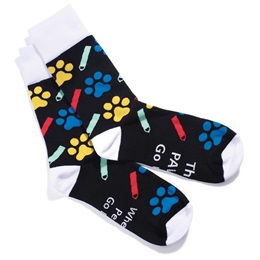 Full-color Socks - When the Pencils Go Down the PAWS Go Up