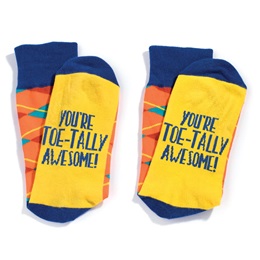 Full-color Socks - You're Toe-tally Awesome!