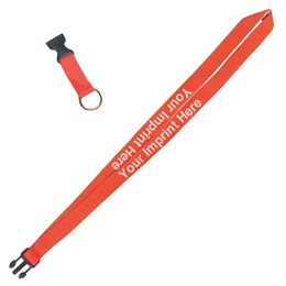 5-Day Service Custom Lanyard with Take-Apart Buckle and Split Ring