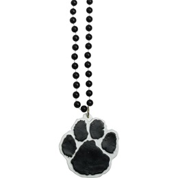 Black Paw Medallion Necklace