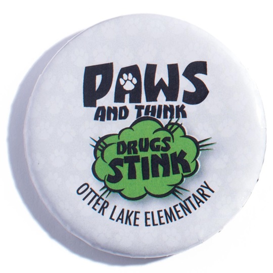 Paws and Think Drugs Stink_Button
