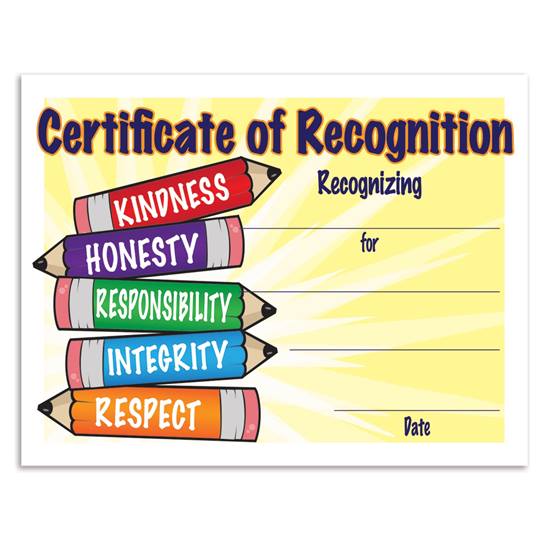 character award certificate